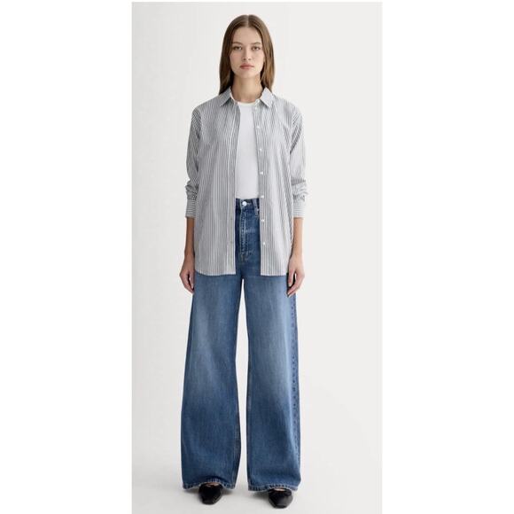 Everlane The Baggy OG Jean Womens 30x30 Light Wash High Rise Wide Leg EUC - Picture 2 of 14